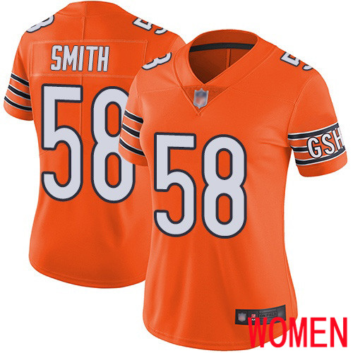 Chicago Bears Limited Orange Women Roquan Smith Alternate Jersey NFL Football 58 Vapor Untouchable
